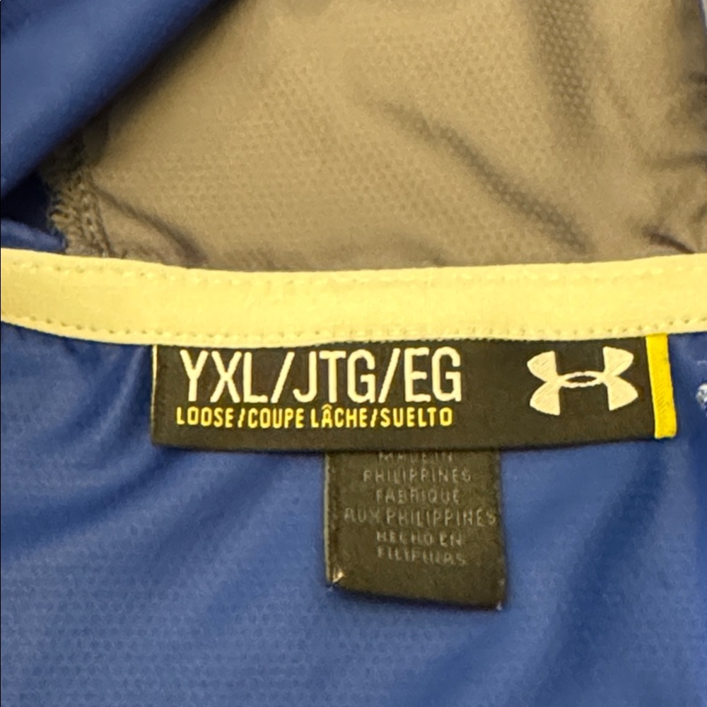 Under Armour Storm Boys Royal Blue and Charcoal Jacket - Size YXL - Picture 2 of 7